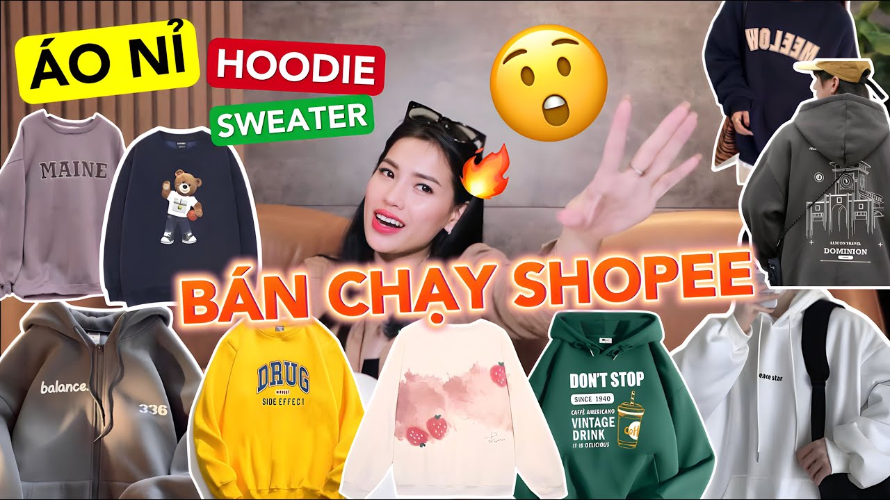 [Review] ÁO NỈ HOODIE, SWEATER GIÁ HỌC SINH ~100K BÁN CHẠY SHOPEE [Video có Affiliate Marketing]