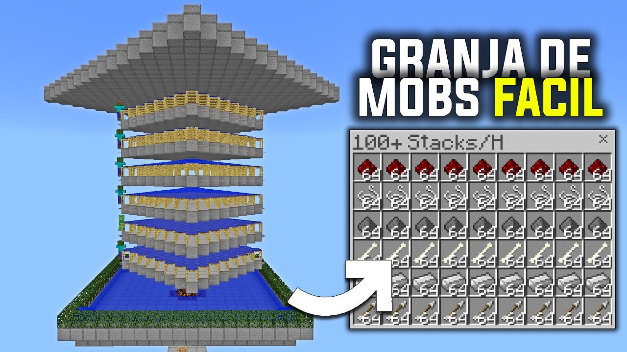 La MEJOR GRANJA de MOBS ¡FÁCIL! para Minecraft Bedrock 1.21