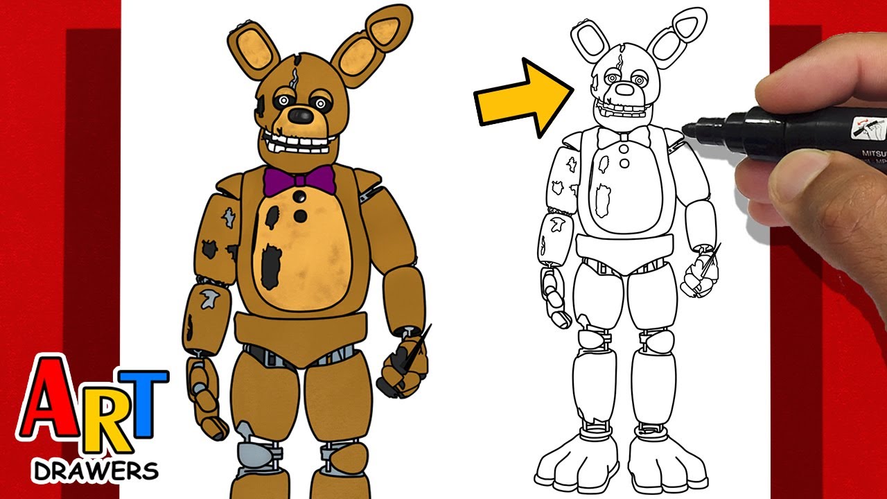 Как нарисовать SPRING BONNIE Five Nights at Freddy’s FNAF