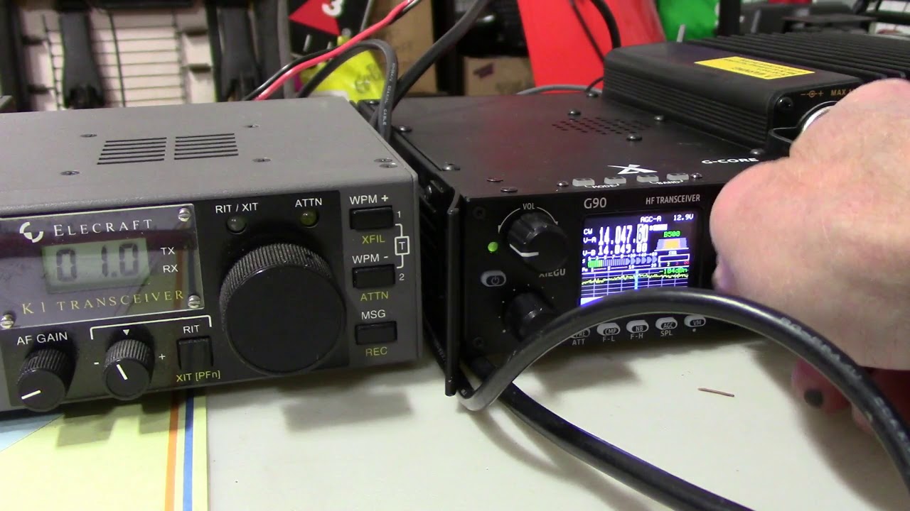 XieGu G90 and Elecraft K1 side by side cw 20 meters April 2019