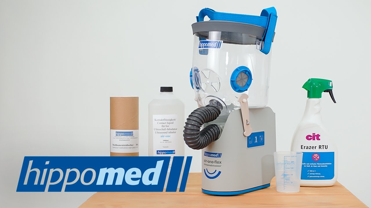 Anwendung des Akku-Ultraschall-Inhalators für Pferde - Hippomed AirOne Flex (#3211804)