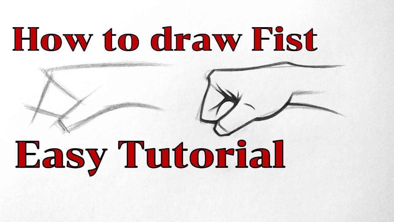 How to draw a Hand/Fist easy step by step for Beginners Hands/Fist drawing tutorial with pencil