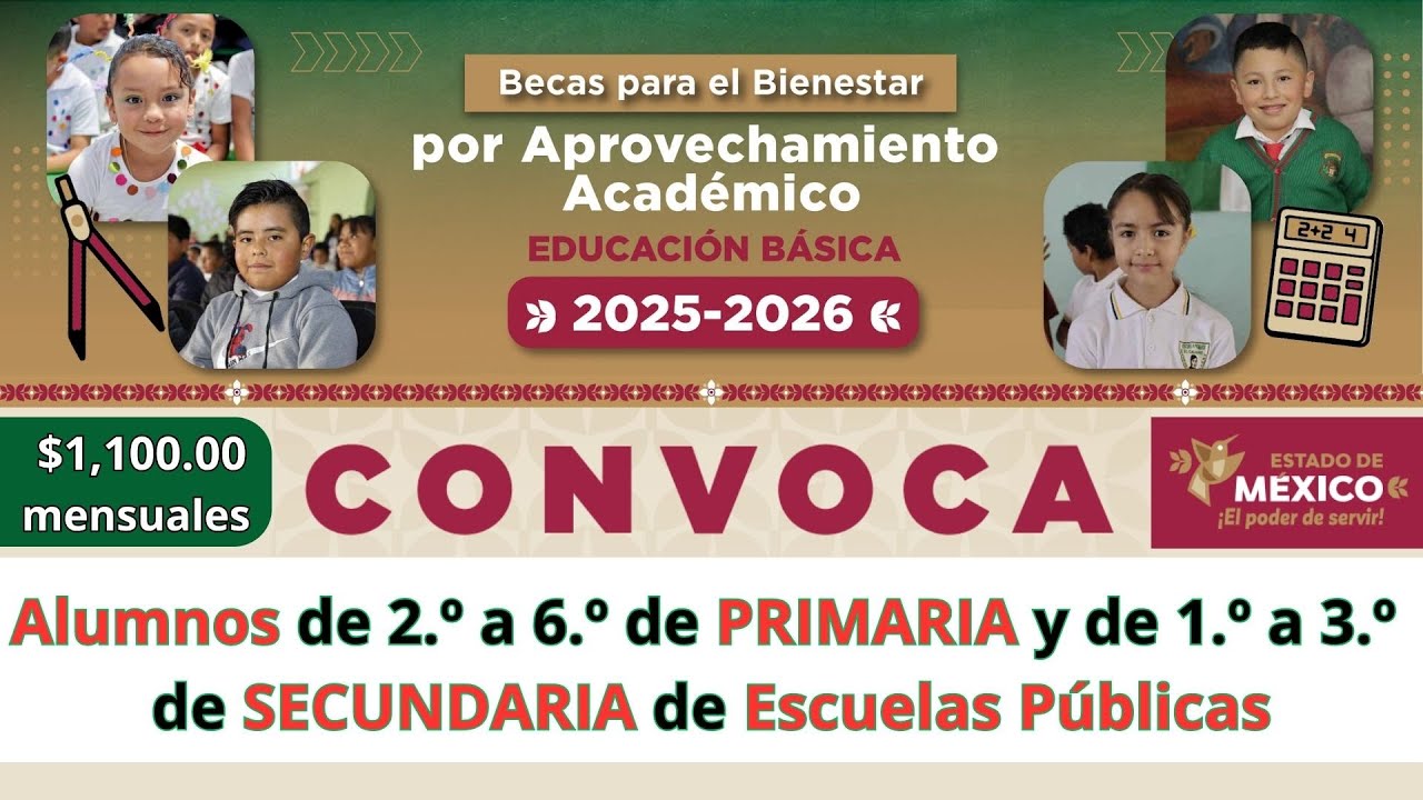 📣BECA para Estudiantes de PRIMARIA y SECUNDARIA 2025-2026 🔴 🎓 #Edomex #seduc #apoyos
