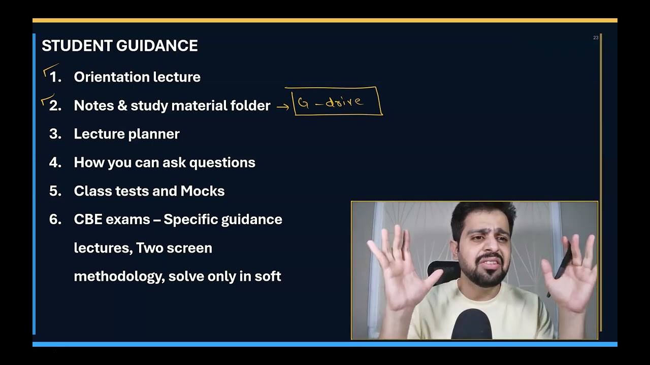 CFAP 3 Student Guidance about the course