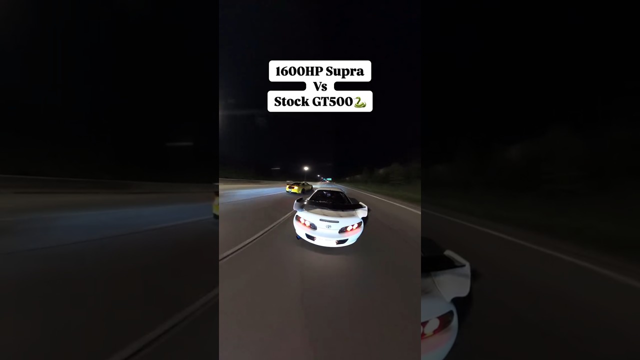 1600HP Supra MK4 vs Stock Mustang GT500
