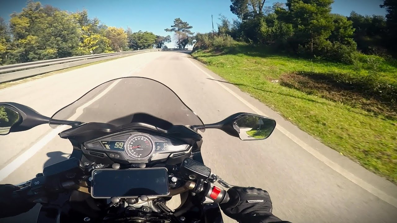 VFR800F - Sunny winter ride ☀ | Exhaust sound only 🎧