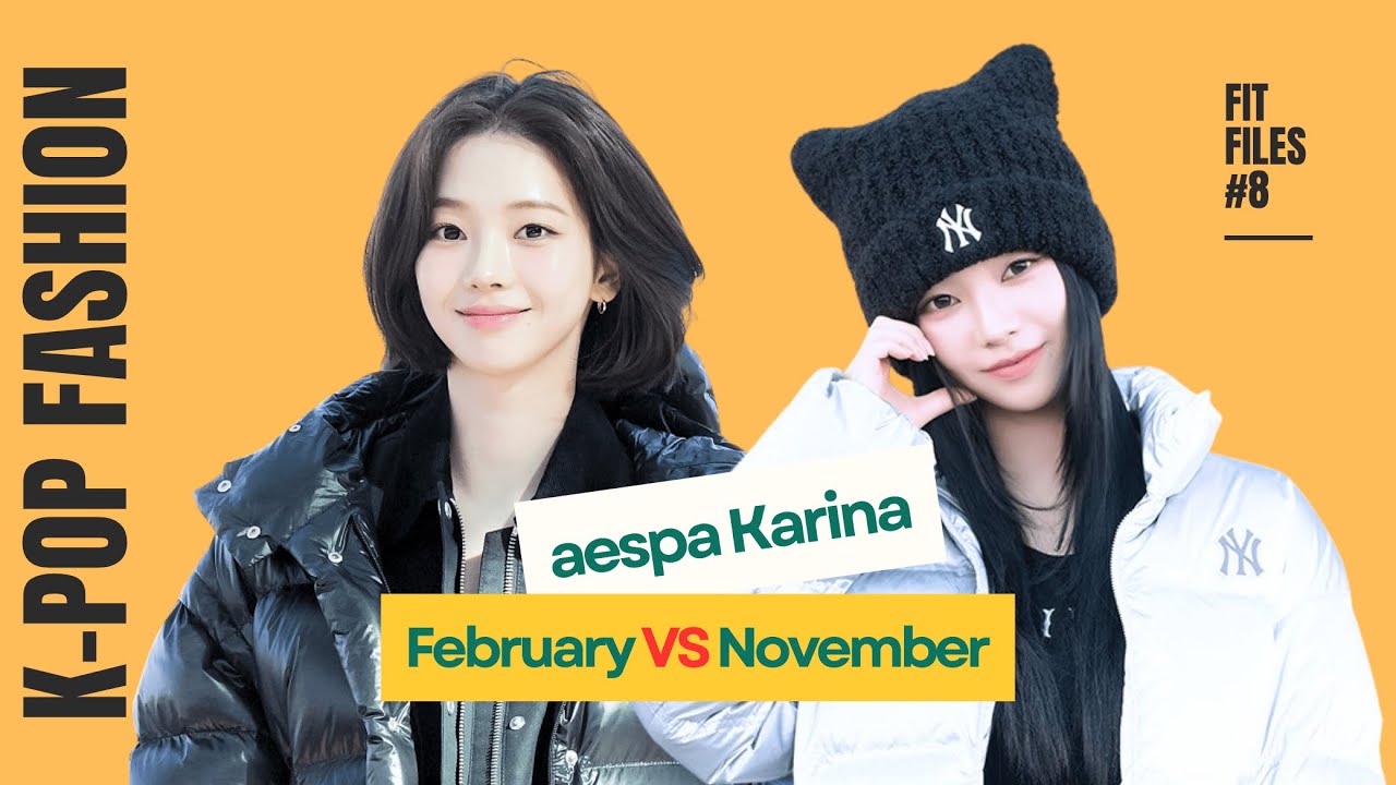 [Fit Files] aespa Karina’s Winter Duality❄️: Chic February vs Kitsch November 