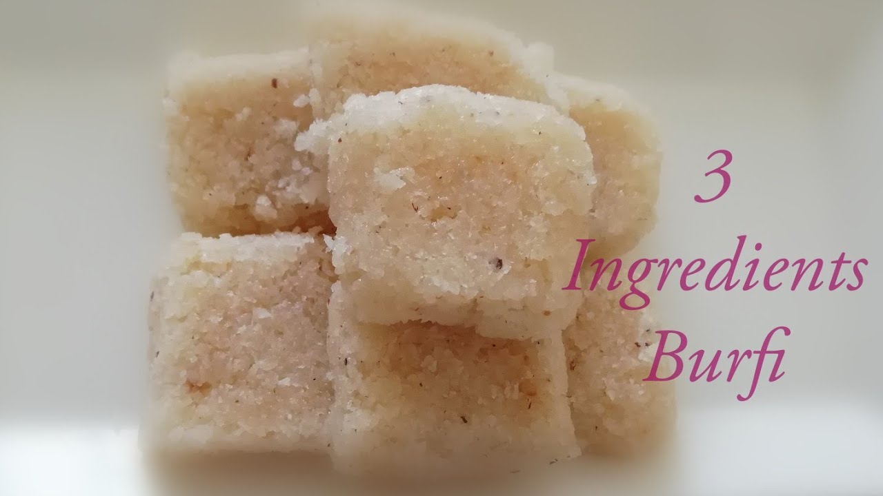 Coconut Burfi / Thenga Burfi recipe / 3 ingredients Burfi in Malayalam / sweet recipe