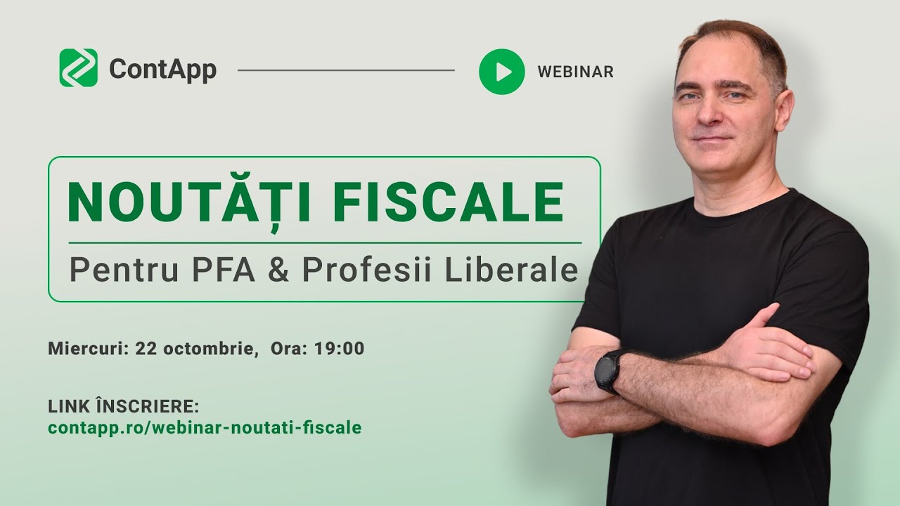 Webinar Noutăți Fiscale