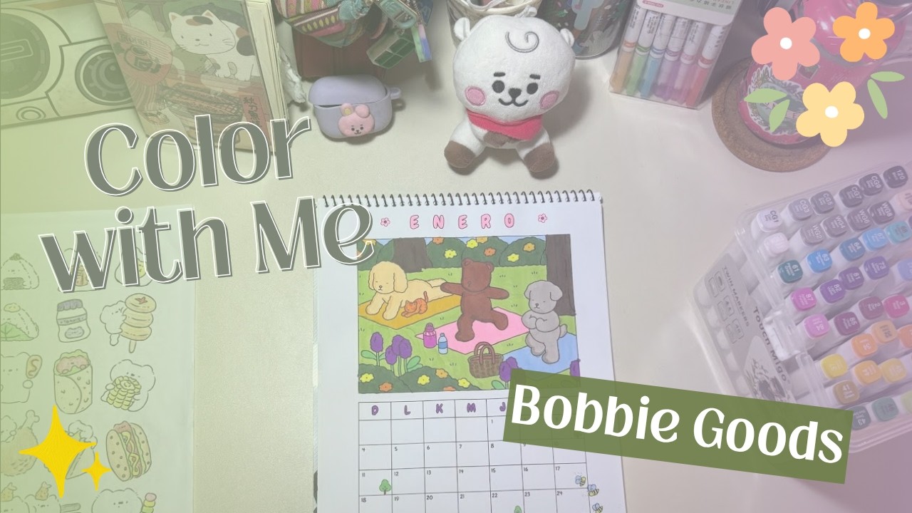 Color with me Enero by Bobbie Goods (ASMR) 🪻🐻🍃