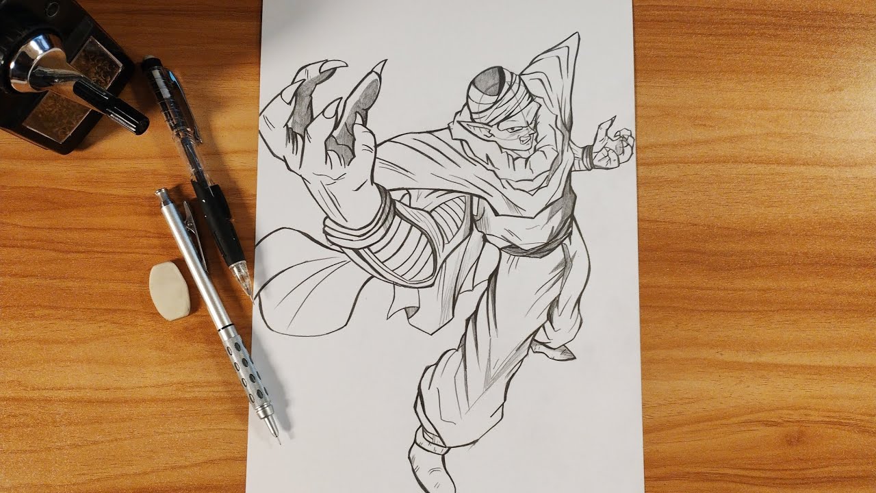 Como Desenhar o Piccolo Namekuseijin de Dragon Ball Z Passo a Passo 