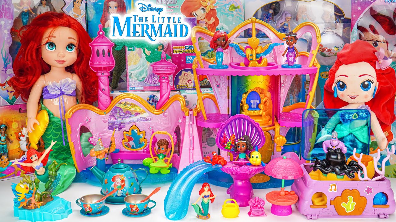 Disney Ariel Toys Collection Unboxing | Review Disney Junior Ariel Deluxe Atlantica Palace Playset