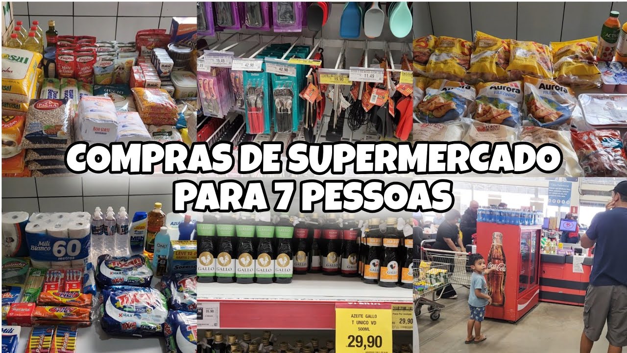 COMPRAS DE SUPERMERCADO DO MÊS DE MARÇO PARA 7 PESSOAS - NO ATACADISTA ASSAI