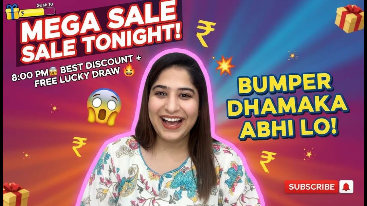 Mega Sale Tonight 🔥 8:00 PM Best Discount 💥 + Free Lucky Draw 🎁