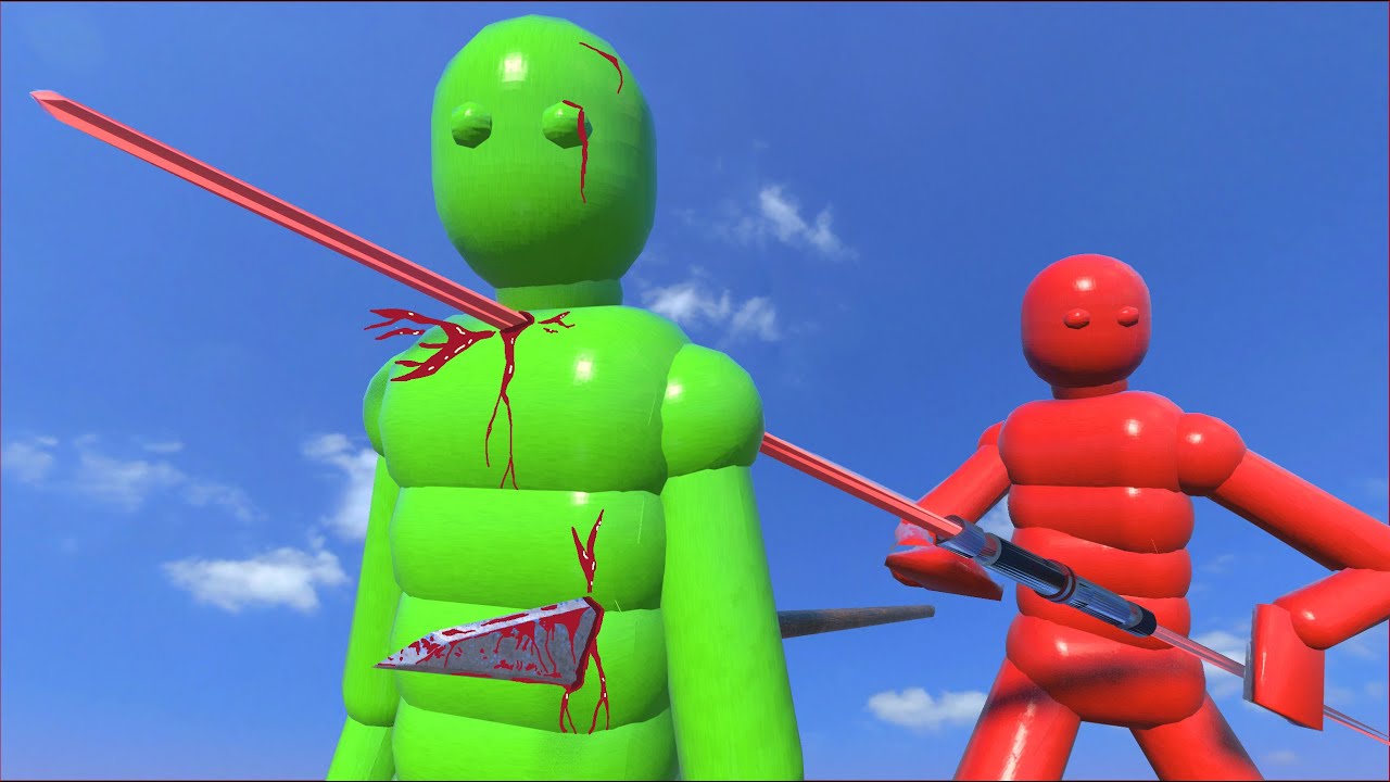 Умные ИИ NPC Ragdolls: Копейные бои! Overgrowth (с активной физикой Ragdoll)