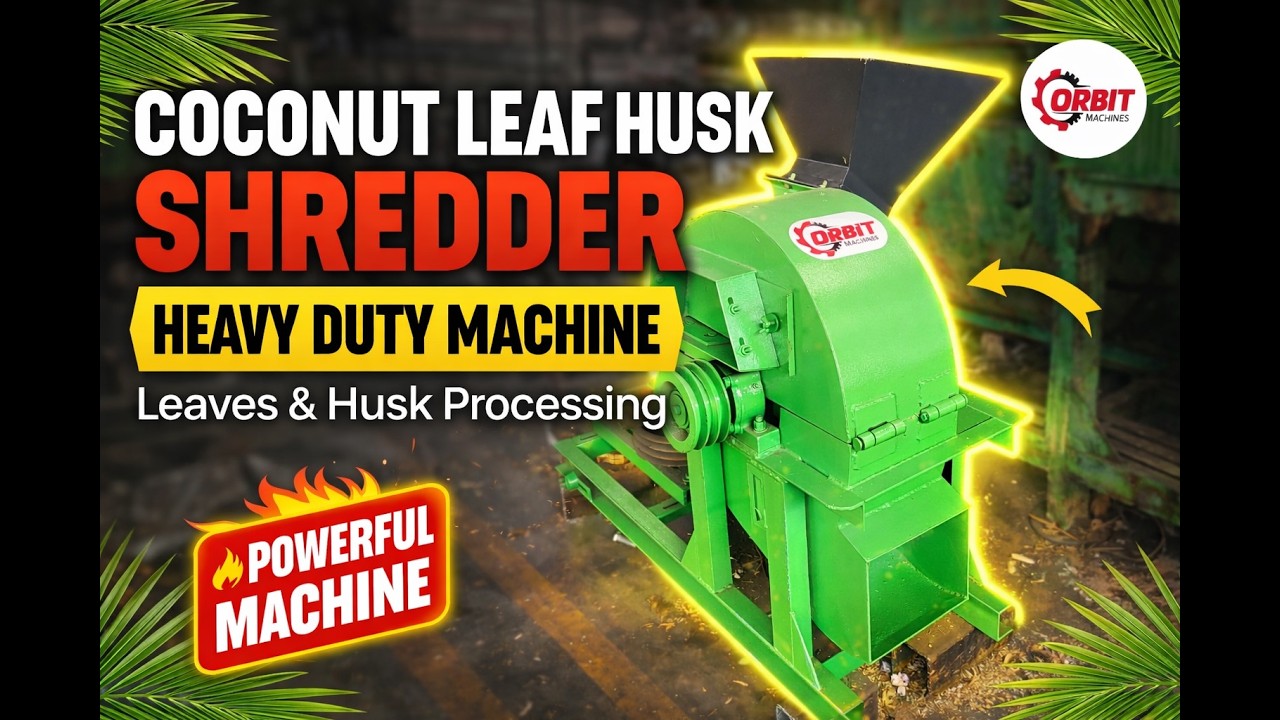 coconut leaf shredder machine #orbitmachines #farming #recycle #machine #agriculture #coconut
