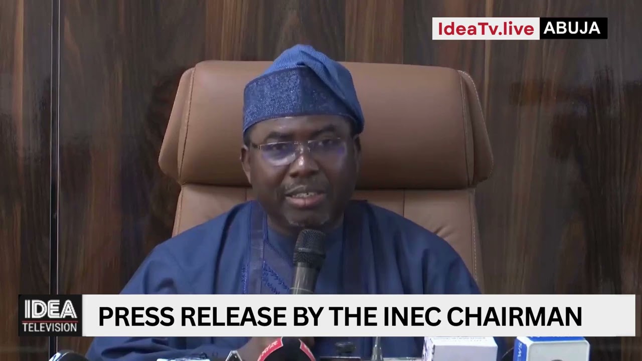 PRESS CONFERENCE BY THE INEC CHAIRMAN- PROFESSOR JOASH O. AMUPITAN
