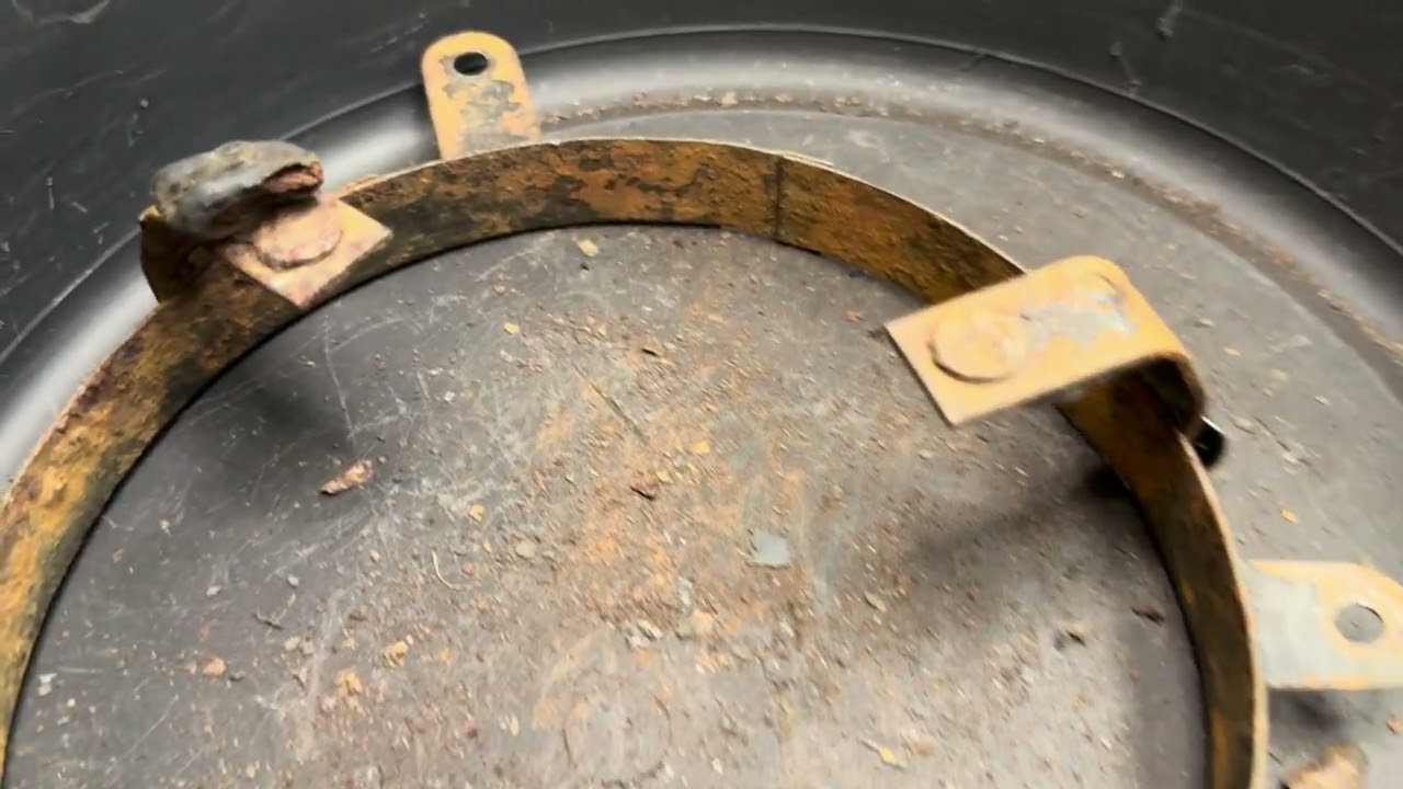 Tidying up a rusty motorcycle cooling fan