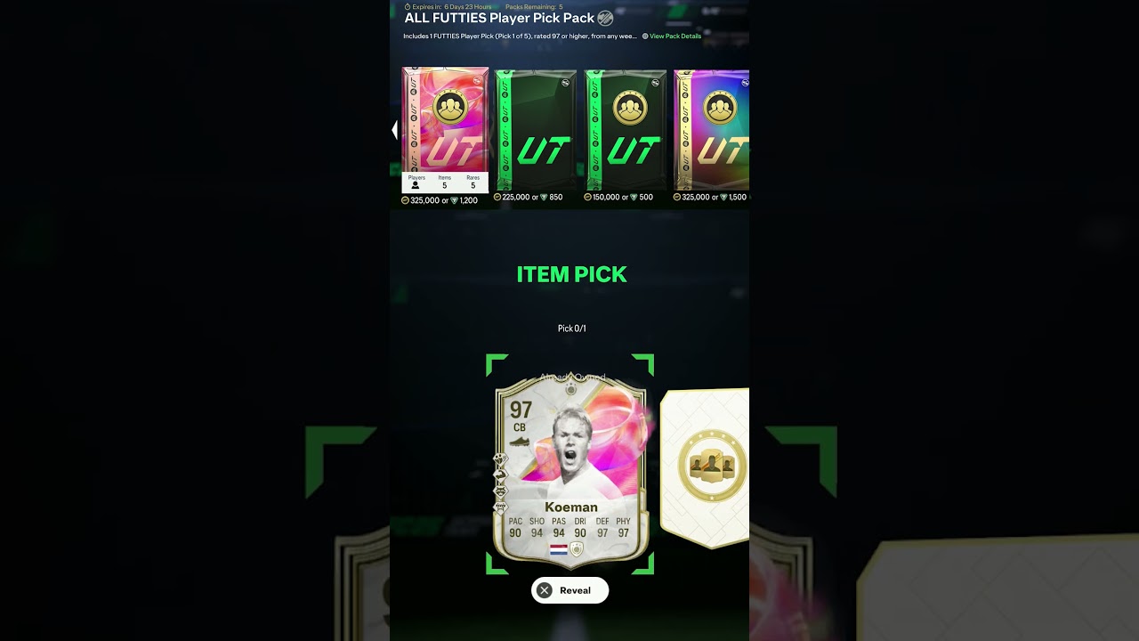 ALL FUTTIES Player Pick Pack - All 5!