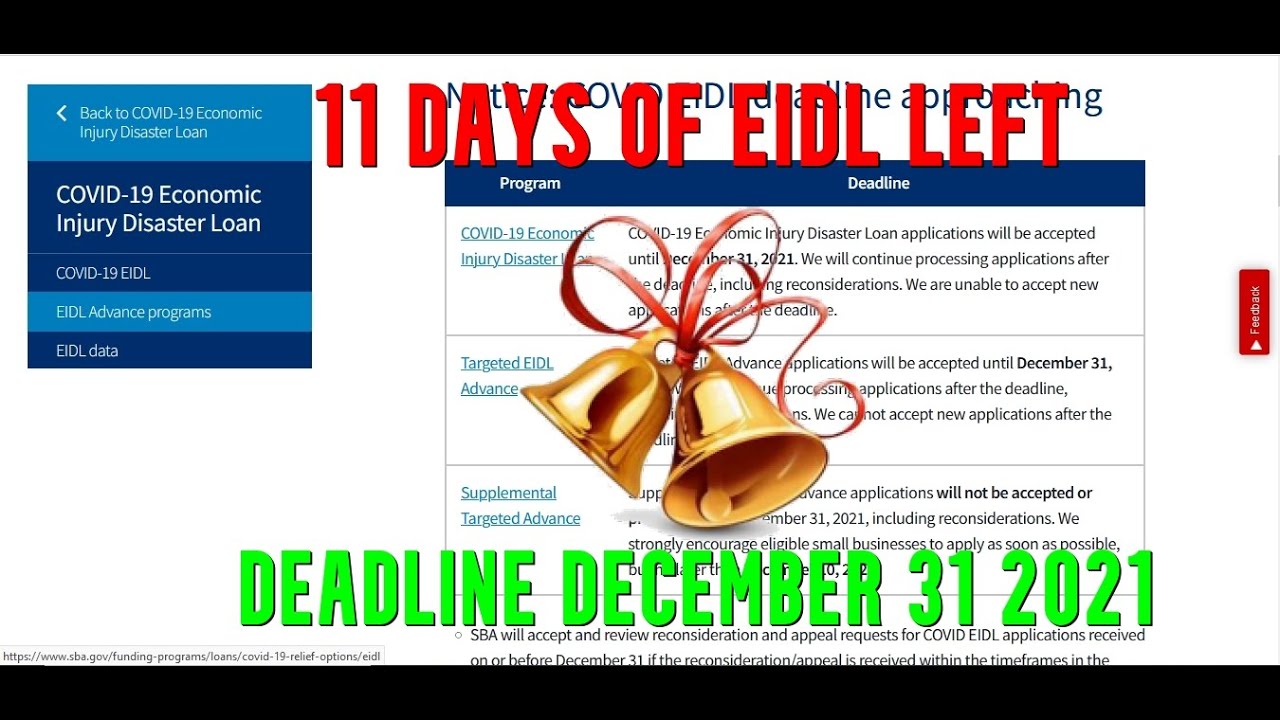 🎁11 Days of EIDL Left 💲15000 + Loan Targeted 💲10000 Supplemental Advance 💲5000 Deadline December 31