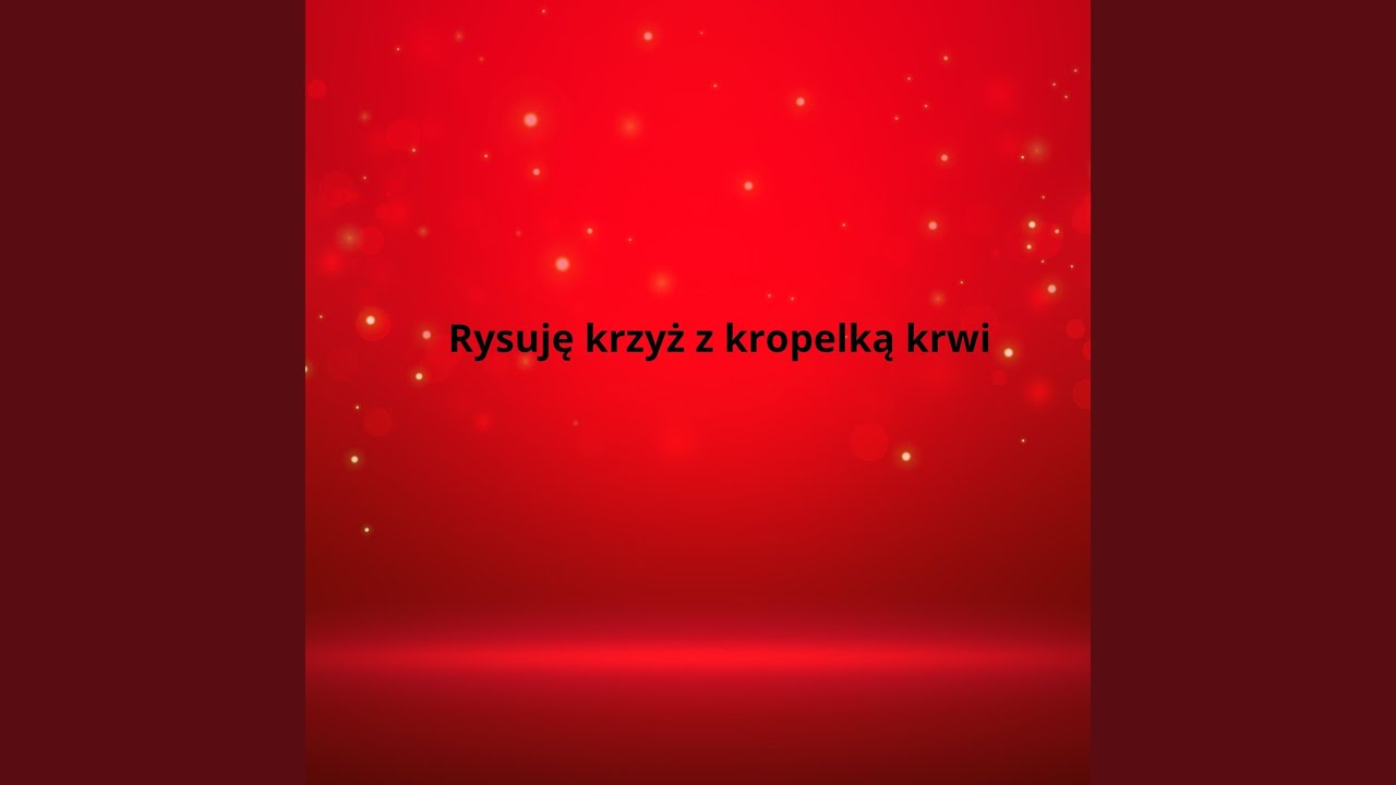 Rysuję krzyż z kropelką krwi