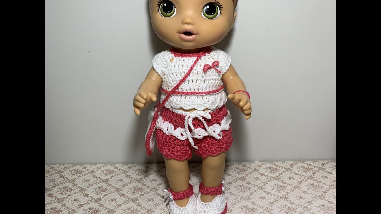 Roupinhas para Boneca Baby Alive em crochê ( blusinha)