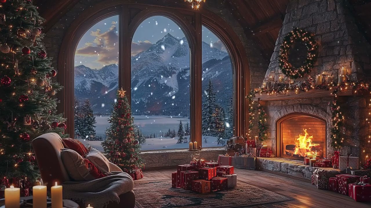 Snow Drifting Under a Silent Sky | A Slow Outdoor Winter Atmosphere for Easy Sleep