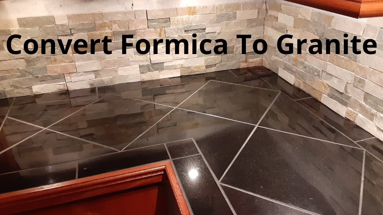 Granite Tile Overlay on Formica Countertop