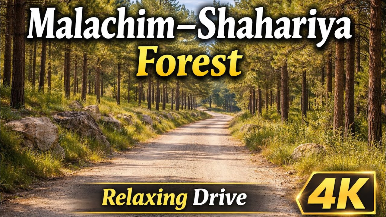 Driving Through Malachim–Shahariya Forest, Israel | 4K Relaxing Forest Drive