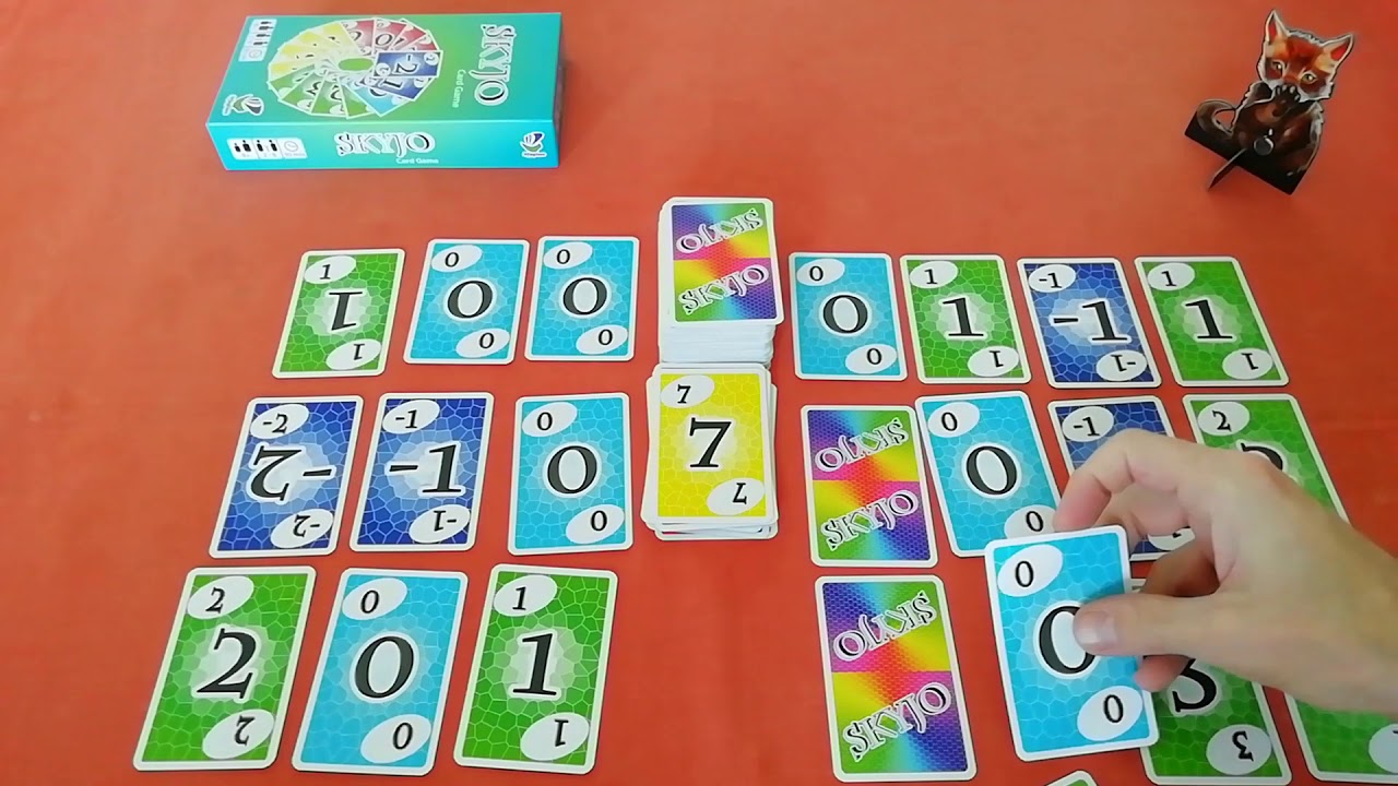 Une partie de Skyjo (2 joueurs)
