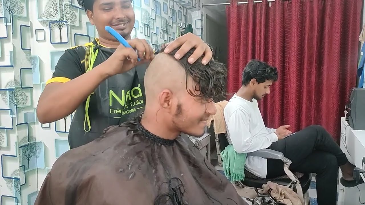 full clean Headshave,Dandruff Removal Haed Shave tutorial!
