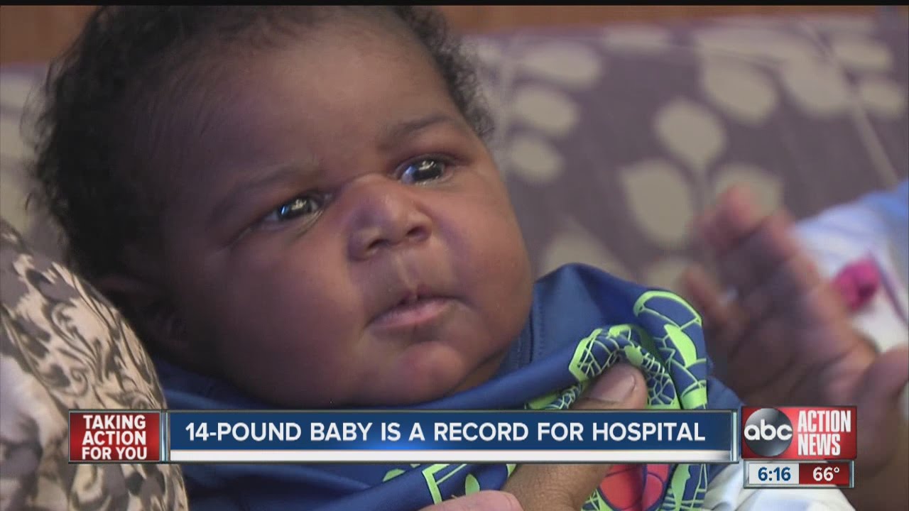 Hospital's biggest baby ever - 14 lbs.