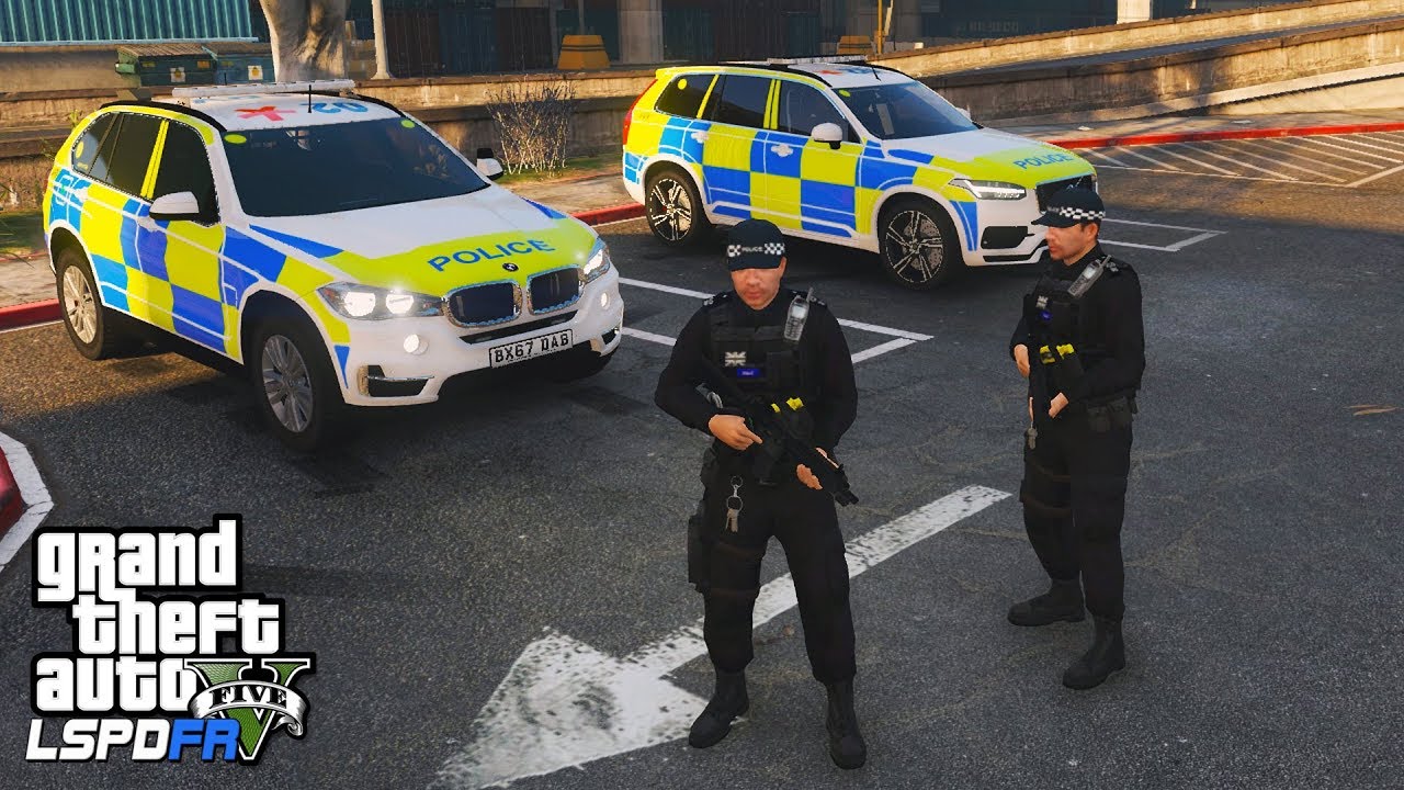 UK Armed Police Take Down Bank Robbers in GTA 5 LSPDFR Ep 147 #GTA5 #UK
