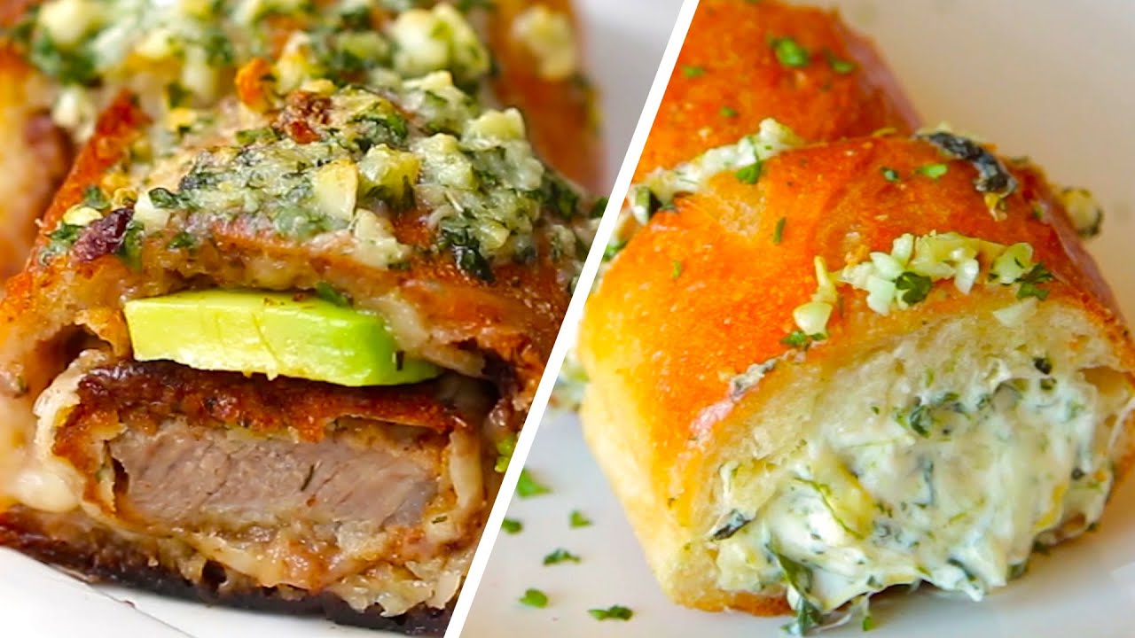 Stuffed Garlic Bread 4 Ways