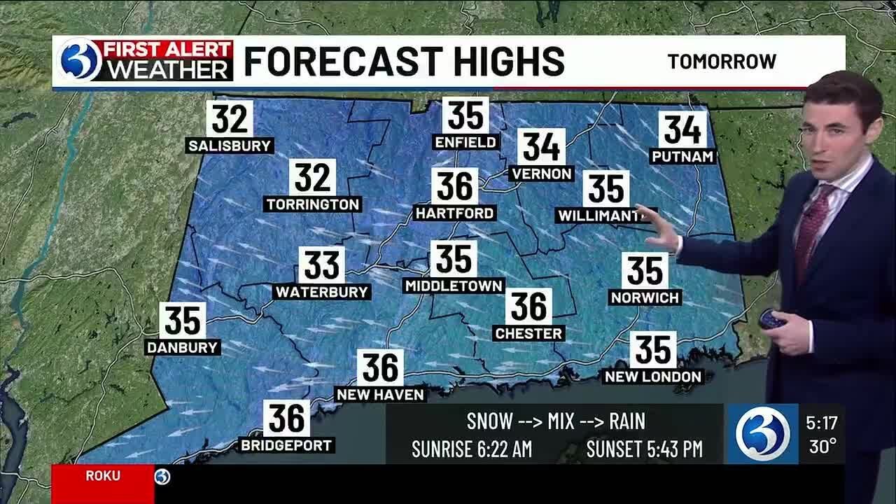 Technical Discussion: A First Alert Weather Day tomorrow for snow, an icy mix, rain