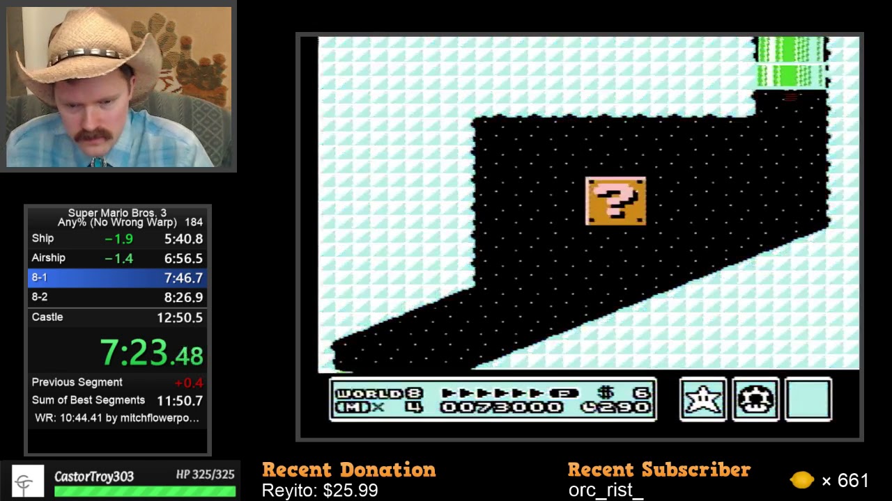 Скоростное прохождение Super Mario Bros. 3 на NES за 12:16 от Arcus