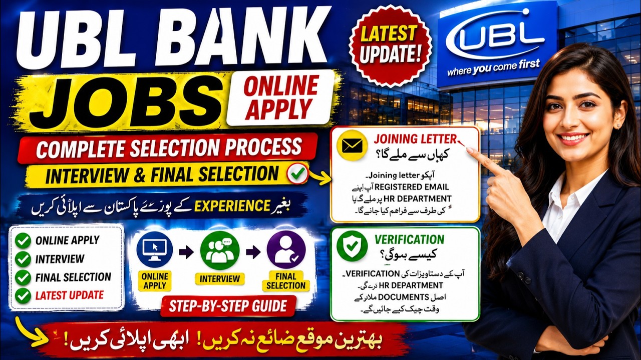 UBL BankJobs 2026 Online Apply  Complete Selection Process Interview & Final Selection Latest Update