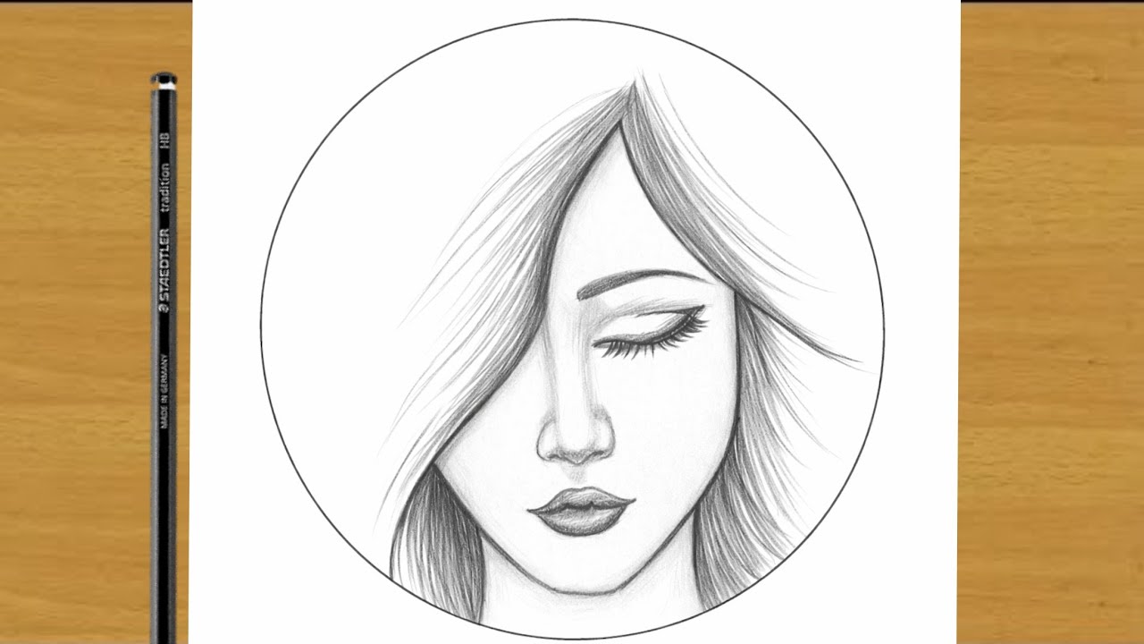 Easy Pencil Sketch | Beautiful Girl Drawing Step by Step
