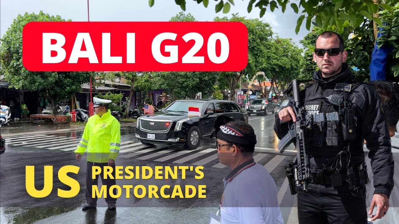🇺🇸 🇮🇩 US President Joe Biden's motorcade at the G20 BALI Summit 2022. Bali Indonesia