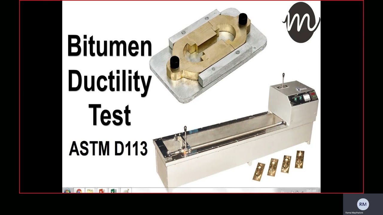 Ductility test of asphalt فحص الممطولية للاسفلت (الشد)