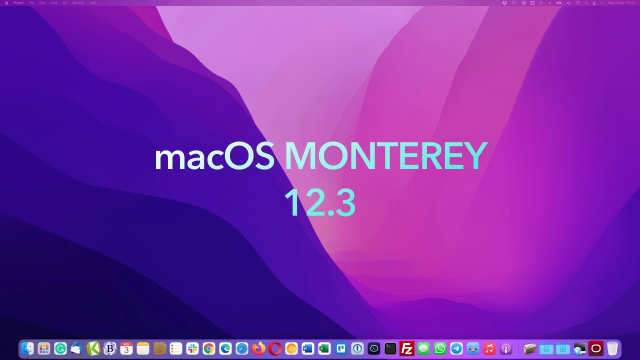macOS Monterey 12.3 Apple MacBook Air Pro