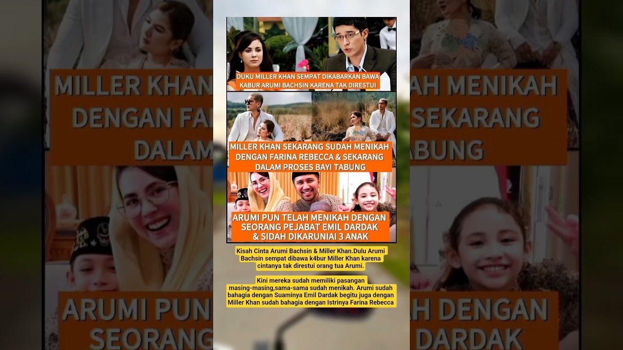 Kisah Arumi Bachsin Yang sempat dibawa kabur Miller Khan karena cintanya tak direstui #shorts