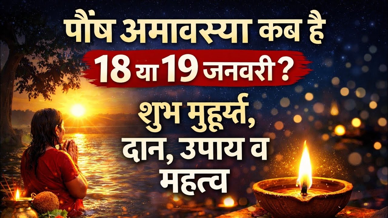 पौष अमावस्या 2026 कब है |18 या 19 जनवरी? | शुभ मुहूर्त, दान, उपाय व महत्व | मौनी अमावस्या 2026 कब है