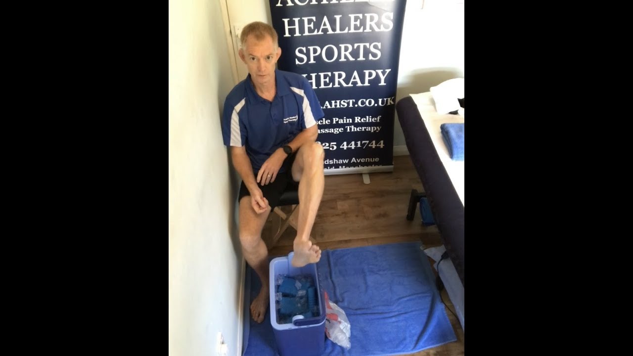 Ice Water Treatment For Achilles Tendinitis, Ankle Sprains and Plantar Fasciitis