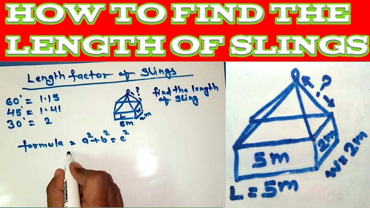 How to find  the length of slings ! Length factor of slings