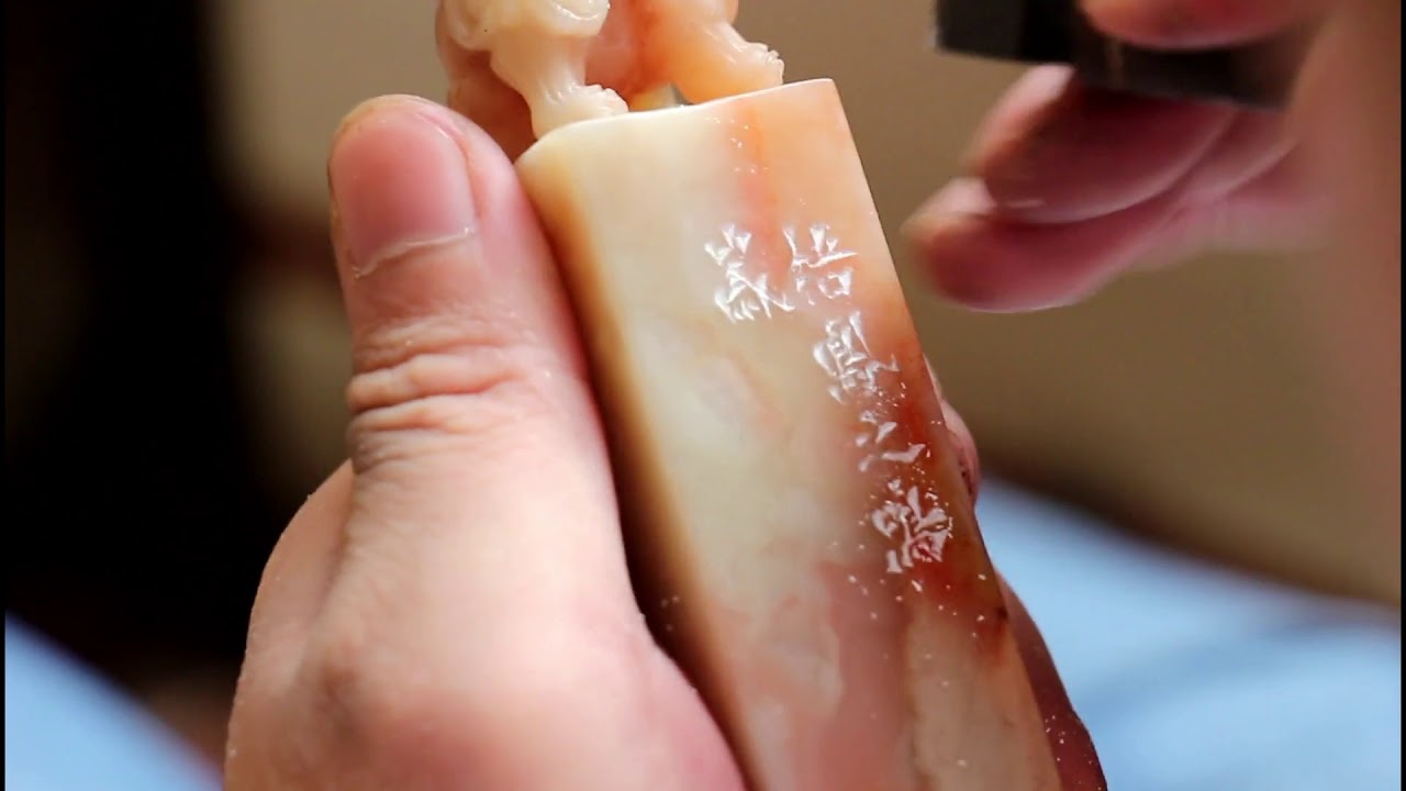篆刻邊款高清展示，以刀代筆壹絲不茍