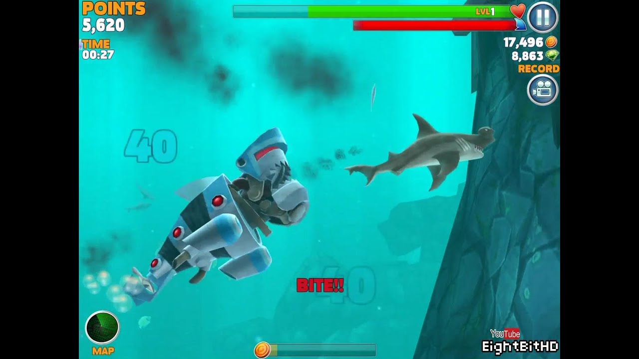 Hungry Shark Evolution Robo Shark Gameplay HD 1080p