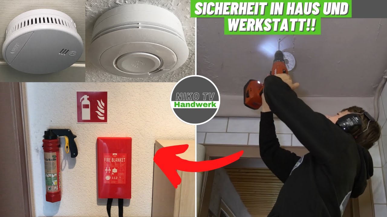 Brandschutz Sicherheit in Haus und Werkstatt!! | Feuerlöscher, Feuermelder… Installation!! | Niko TV