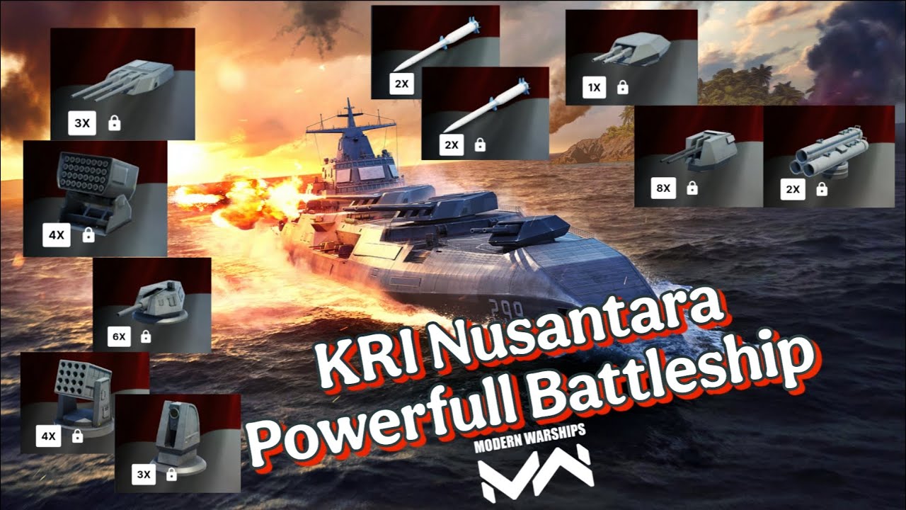 KRI Nusantara Powerfull Battleship #modernwarships #gaming #mwcreator 