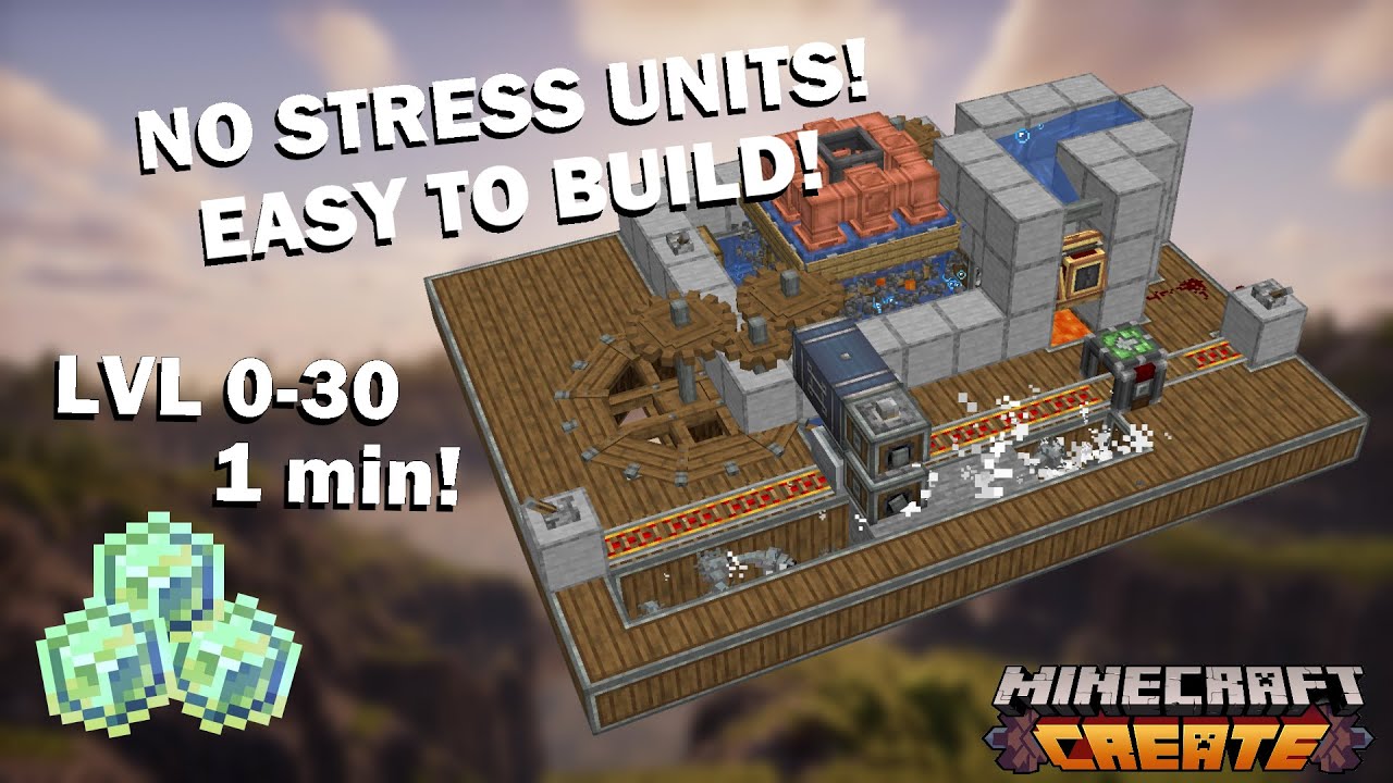 The Cheapest XP farm in Create (block by block tutorial)